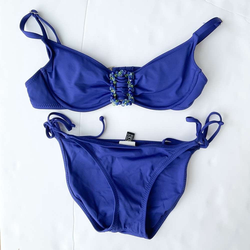 NWOT BECCA Blue Bikini Top & Bottom